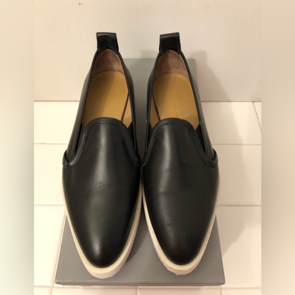 Black Leather Everlane Sneaker Flats